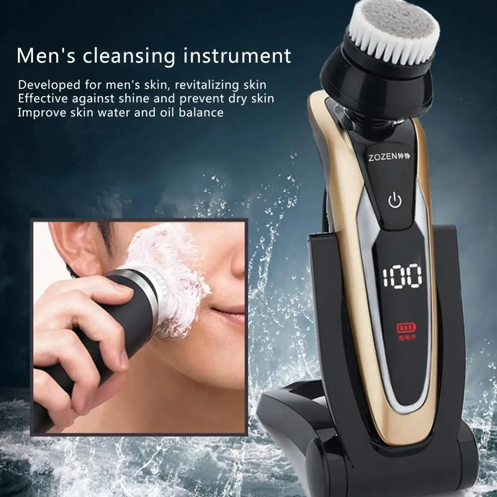 

4D Digital Display Electric Shaver Waterproof Portable Washable Rechargeable Shaving For Men Face Nose Beard Shaving Machine