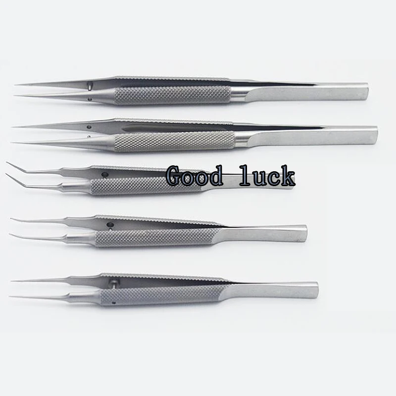 

14cm 15cm 16cm 18cm Tweezers Ophthalmic Instruments Titanium Alloy Bend Platform Tweezers Line Tweezers Cosmetic Tweezers Tools