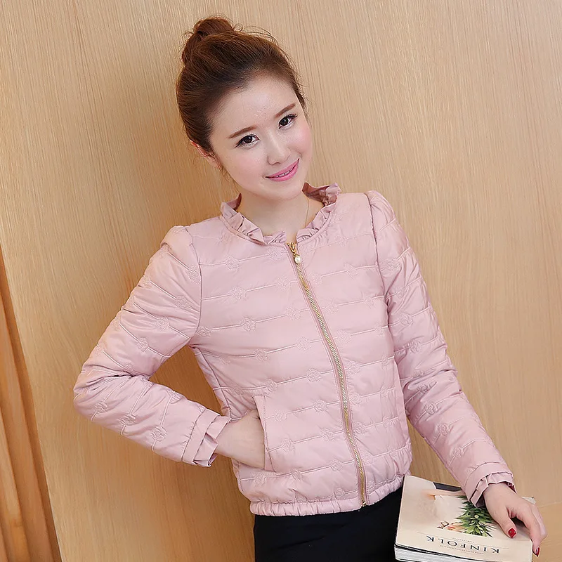 Winter New Pattern Korean Fashion Slim spaace cotton Short coat Keep Warm Small Loose woman coat