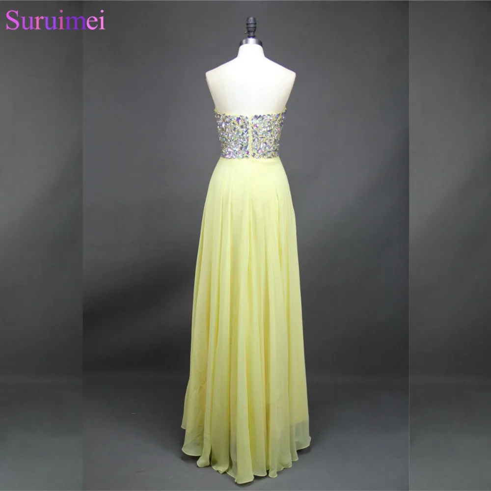 yellow and silver prom dresses