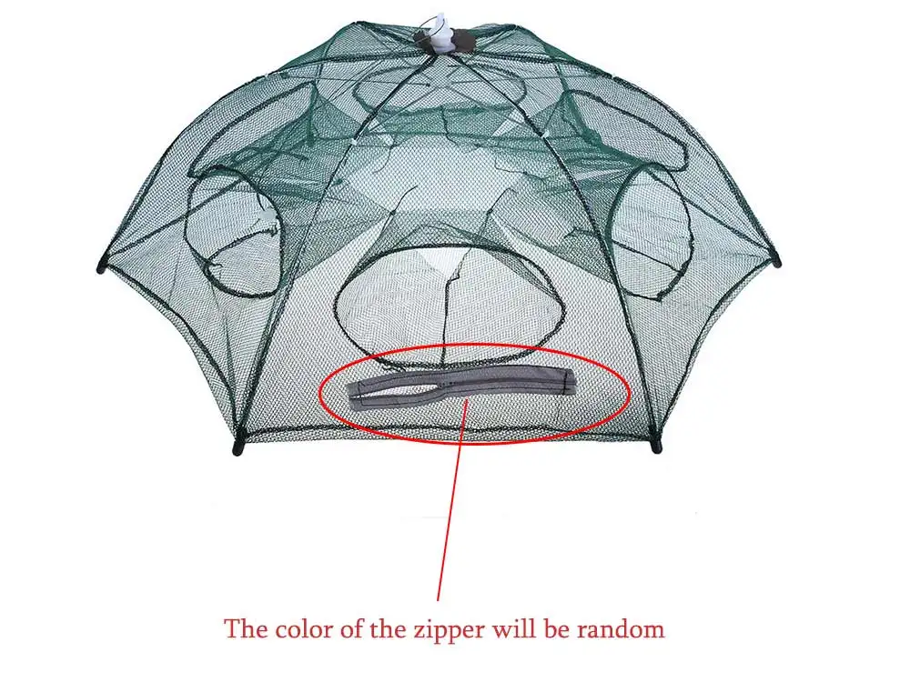 Folded Fishing Net Fish Shrimp Minnow Crab Baits Cast Mesh Trap