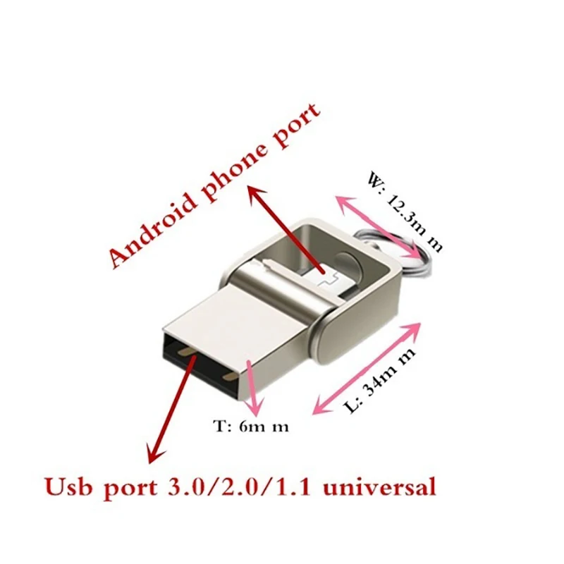 OTG USB флеш-накопитель, флешка для микро телефона, USB 2,0, мини-флешки, 128 ГБ, 32 ГБ, 64 ГБ, флешки, карта памяти