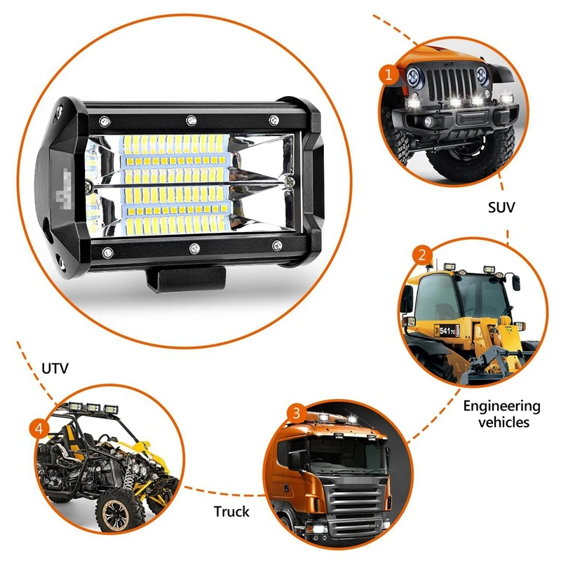 105 Вт 7 дюймов светодиодный Фары для автомобиля+ " 72 Вт светодиодный свет бар+ Переднее Крыло и решетка отложным воротником сигнал Лампы для мотоциклов для 2007- Jeep Wrangler JK jku