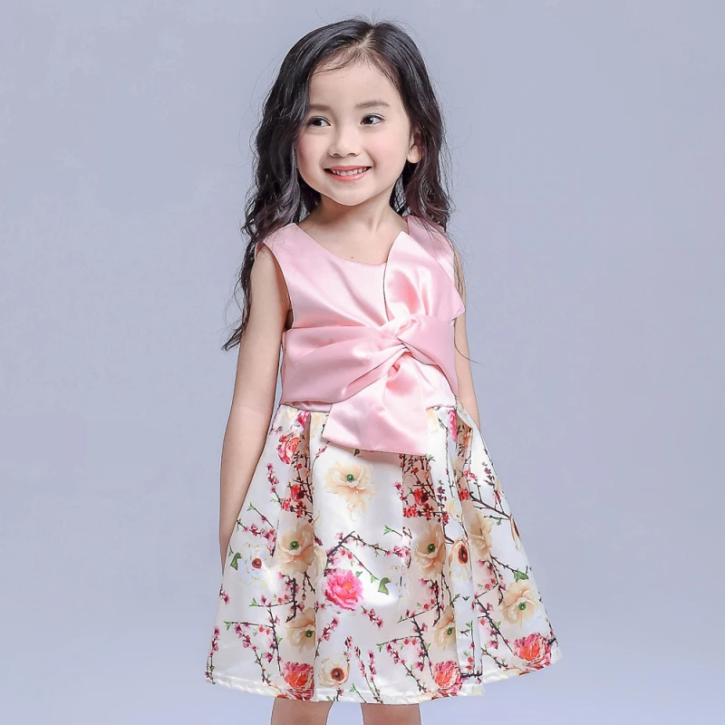 2017 Toddler Sweet Kids Girls Full dress Casual Dresses Sleeveless