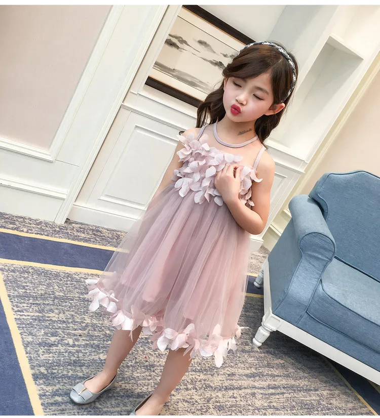 2018 Fashion Flower Girls Dress Summer Kids Clothes Sleeveless Cute Princess Party Children Dresses For Girls Costumes 14 Years (12)