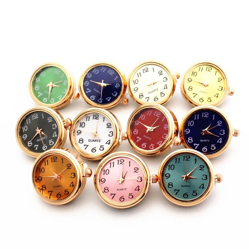

Mix Color Rose Gold Watch snaps buttons Round DIY Alloy Snap Watch for ginger snaps bracelets&bangles Fit 18mm snap jewelry
