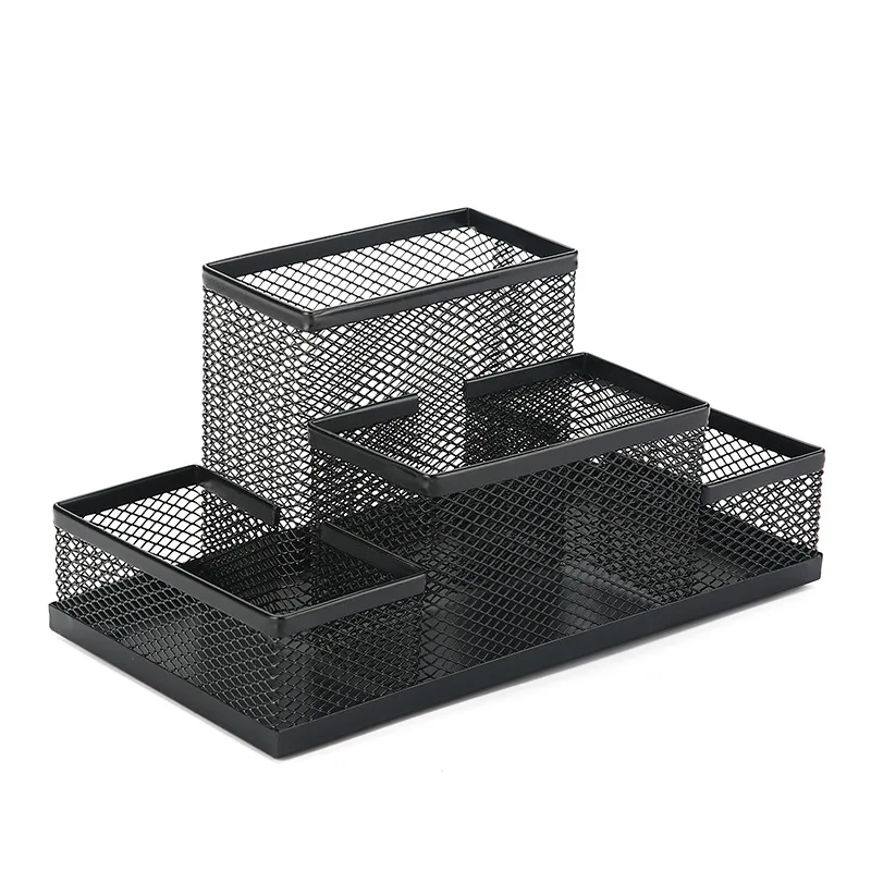 Download 4 Storage Multi functional Desk Organizer Mesh Metal Pen ... Yellowimages Mockups