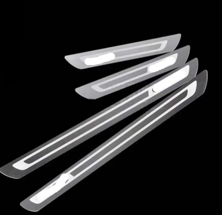 Тонкая Накладка на порог из нержавеющей стали автомобильные аксессуары для