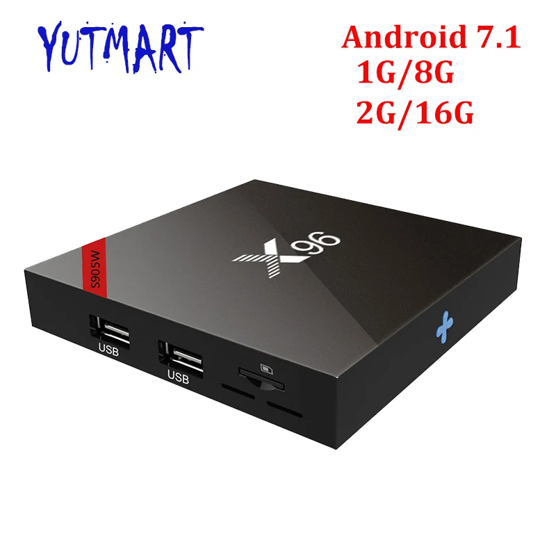 

5pcs/lot X96W Smart Android TV Box Android 7.1 Mini Box TV Amlogic S905W CPU 1G/8G 2G/16G Support 2.4GHz WiFi HD 4K H.265 X96