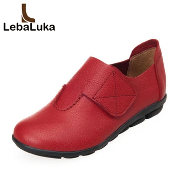 

Tuyoki 4 Colors Basic Women Real Genuine Flats Mother Shoes Women Round Toe Solid Color Flats Shoes Women Footwears Size 34-40