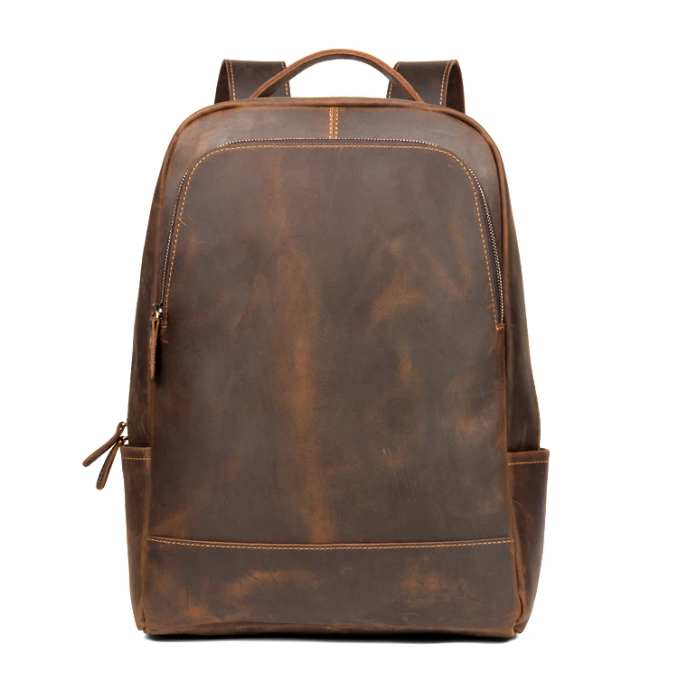 Мужской рюкзак большой емкости из натуральной кожи, мужской Школьный рюкзак, сумки Mochila для подростков, винтажная дорожная сумка, сумка на плечо