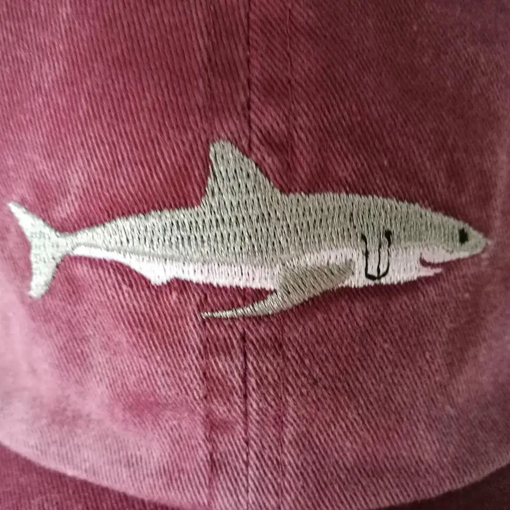 MISSKY النساء الرجال بلون الأزياء الكرتون القرش التطريز قبعة رياضية قابل للتعديل قبعة بيسبول الصيف الشمس حماية للجنسين MISSKY النساء الرجال بلون الأزياء الكرتون القرش التطريز قبعة رياضية قابل للتعديل قبعة بيسبول الصيف الشمس حماية للجنسين