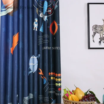 

Cosmic Sky Night Scenery Children's Bedroom Curtains Modern Blackout Curtains Home Decor Curtains with Sturdy Blackout Curtains