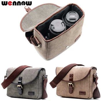 

wennew Retro Camera Bag Photo Case for Sony Alpha A7 A77 Mark II III 2 A3000 A3500 A33 A33V A35 A37 A55 A55V A56 A57 A58 A65 A68