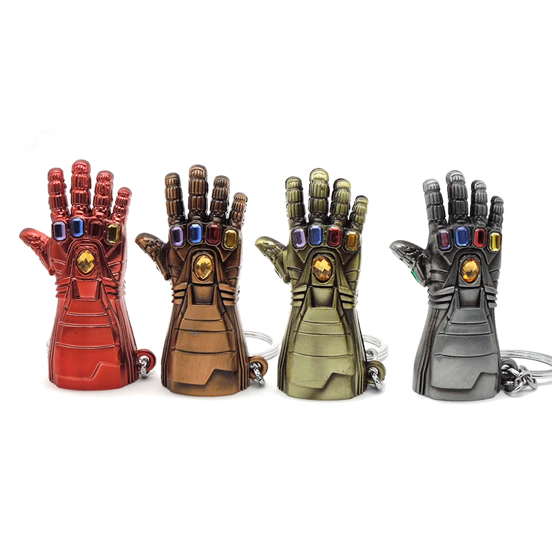 

New Avengers Iron Man Glove Keychain Marvel Endgame Infinite Power Gauntlet Keyrings Key Chains Metal Pendant Jewelry llaveros