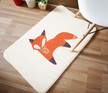 

50x80cm Carpet For Living Room Bedroom Rectangle Rugs Coral Velvet Suede Mats tapetes de cozinha home decoration Cute Red