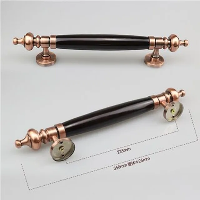 350mm Vintage Style Unfold Install Room Door Handles Antique Copper 350mm Vintage style unfold install room door handles antique copper zinc alloy with woodenbig gate wooden - 350mm Vintage Style Unfold Install Room Door Handles Antique Copper