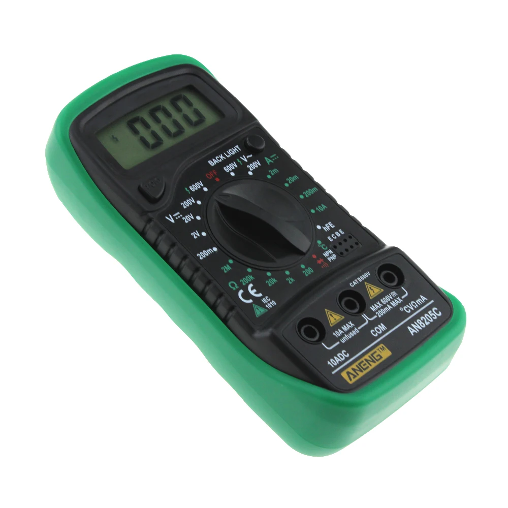 ANENG AN8205C Мини цифровой мультиметр портативный мультиметр AC/DC измеритель напряжения Амперметр Сопротивление температура тестер