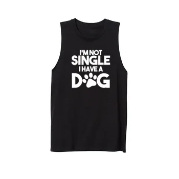 

Womens I am Not Single I have a Dag Funny Workout Casual Tank Vest Sleveless Tops Shirts
