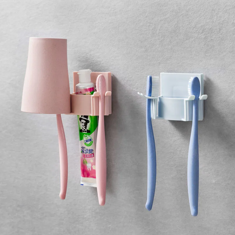 Держатель для зубных щеток простое настенное крепление крепкая присоска Подставка для хранения зубной пасты полка-органайзер для ванной