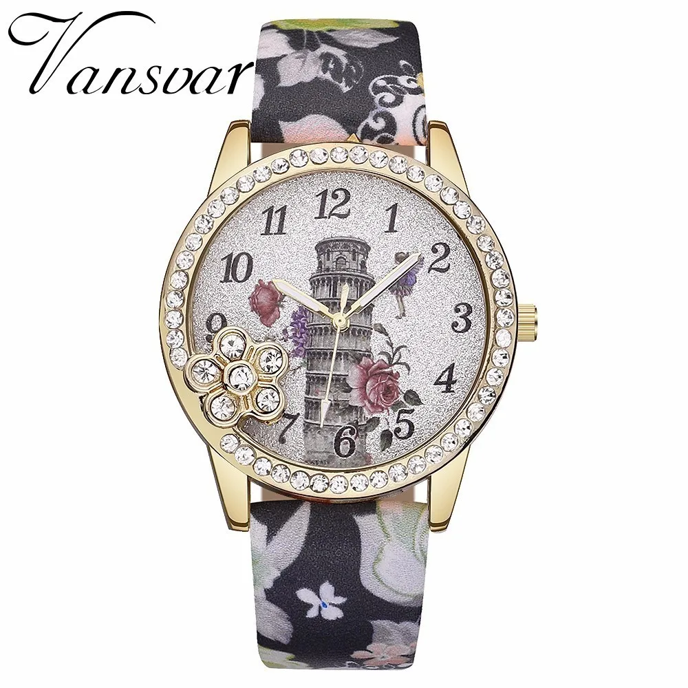 

Fashion Women Rose Flower Pattern Watch Casual Luxury Leather Strap Quartz Wristwatches Relogio Feminino Dropshipping