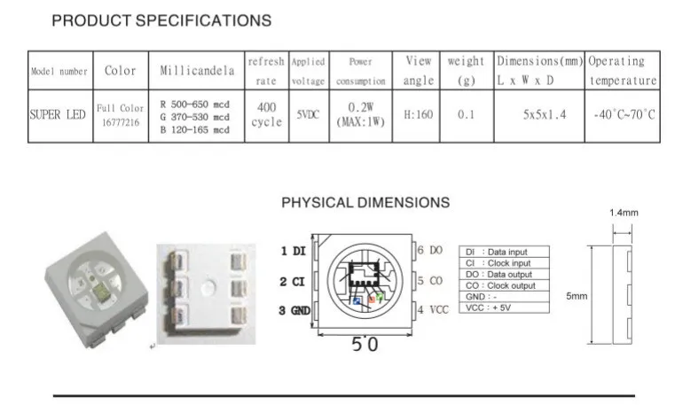 10-1000 шт. APA102 светодиодный s чипы APA-102C SK9822 IC SMD 5050 RGB для светодиодных лент панель света DC5V