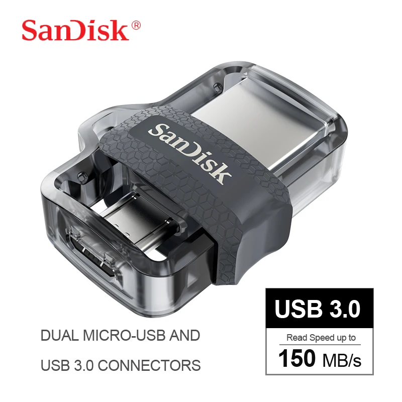 SanDisk флеш-накопитель USB 3,0 16G 32G высокоскоростной двойной OTG флеш-накопитель 64G 128G Мини-накопитель sdd3 карта памяти USB накопитель