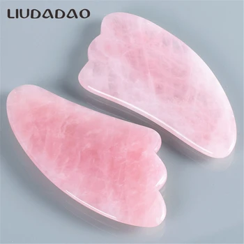

Rose Quartz Guasha Wands Jade Face Lift Massager Tool Natural Stone SPA Acupuncture Scraping Massage Beauty Skin Care Tools