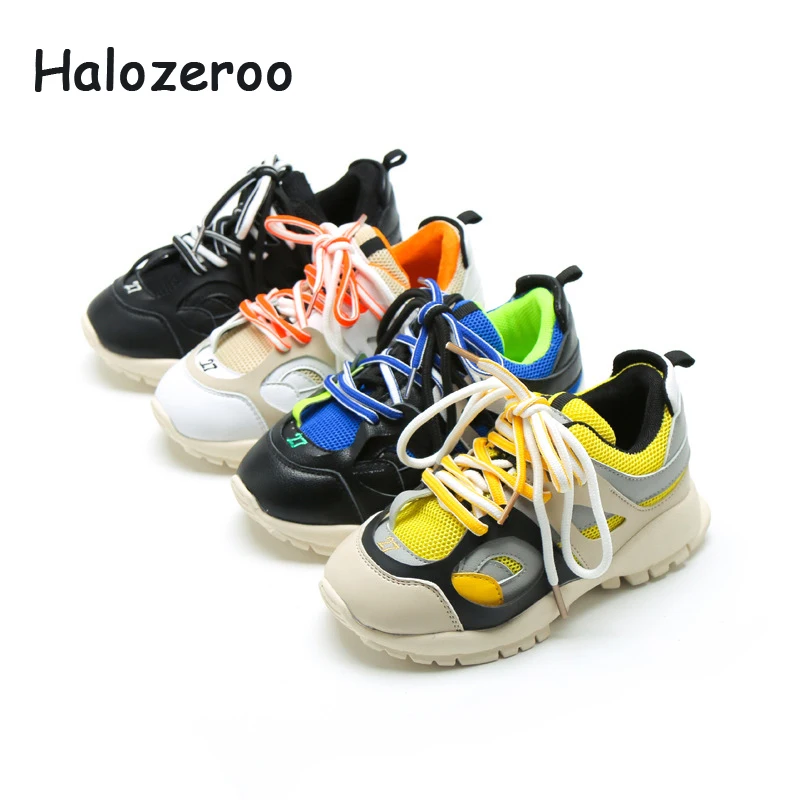  2019 New Spring Fashion Kids Casual Shoes Children Clunky Sneakers Baby Girls Mesh Shoes Toddler Bo