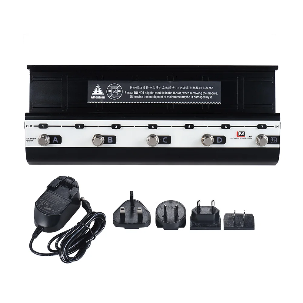 

BIYANG LiveMaster LM-7 Mainframe Unit Guitar Effects Modular Board Platform Supports 8 Preset for Installing 7 Effect Modules