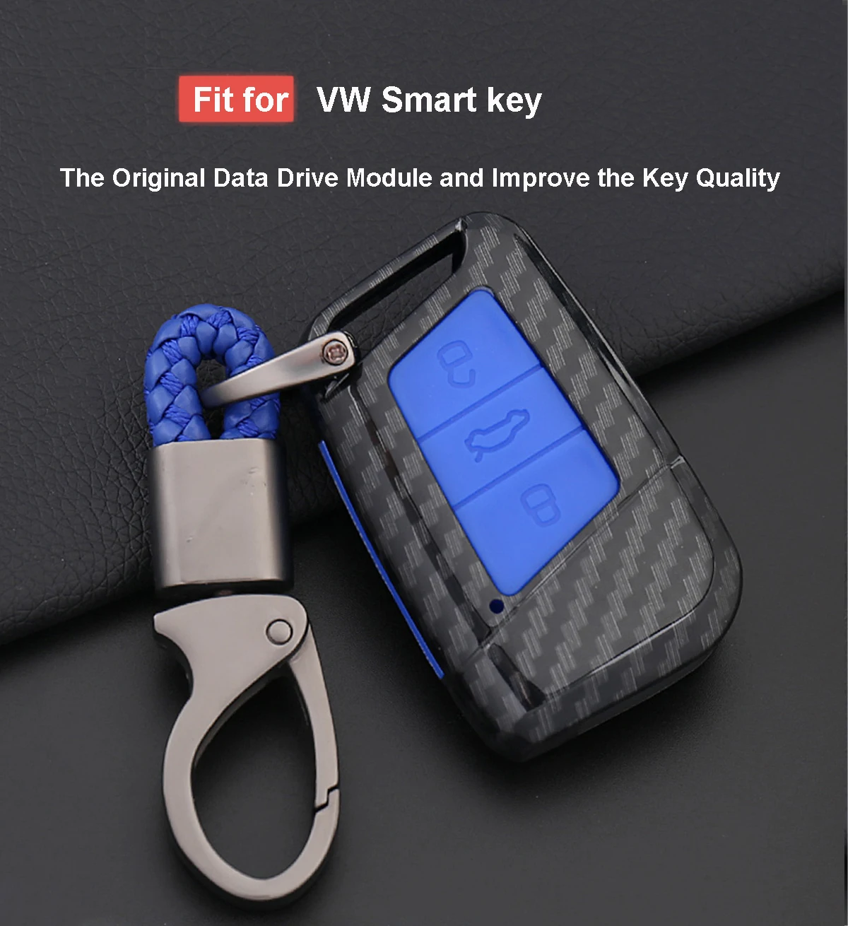 Keyforkess 10x copertura della cassa chiave dell'automobile del carbonio per Volkswagen VW Golf 7 mk7 Seat Ibiza Leon FR 2 Altea Aztec per Skoda Octavia - HTB1DuQIJuuSBuNjSsziq6zq8pXaR