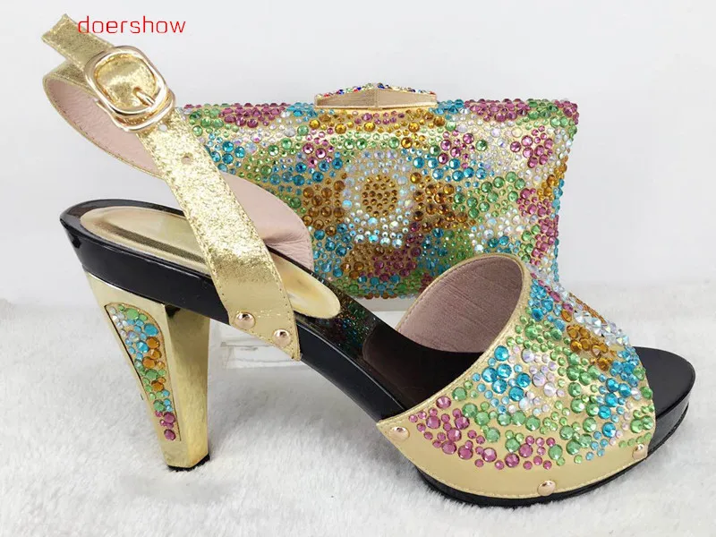 

doershow New Arrival Shoes and Bag To Match Italian African Shoe and Bag Sets Women Shoe and Bag To Match for party Hlu1-33