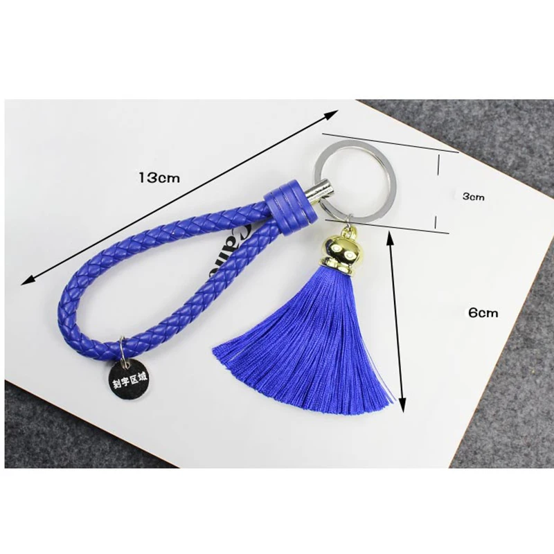 Fashion Women Ice Silk Tassel Key Ring Pendant Keychain Bag Accessories Gift New