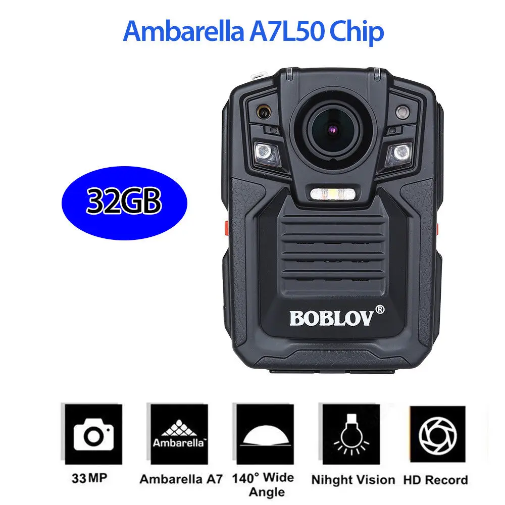 BOBLOV телефон полицейская камера Full HD 1296P изношенная карманная видеокамера 32 Гб