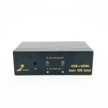 Поддерживает различные наблюдения DVR монитор клавиатуры и мыши 1X2 порта USB Инфракрасный пульт дистанционного управления ручной кнопки HDMI KVM