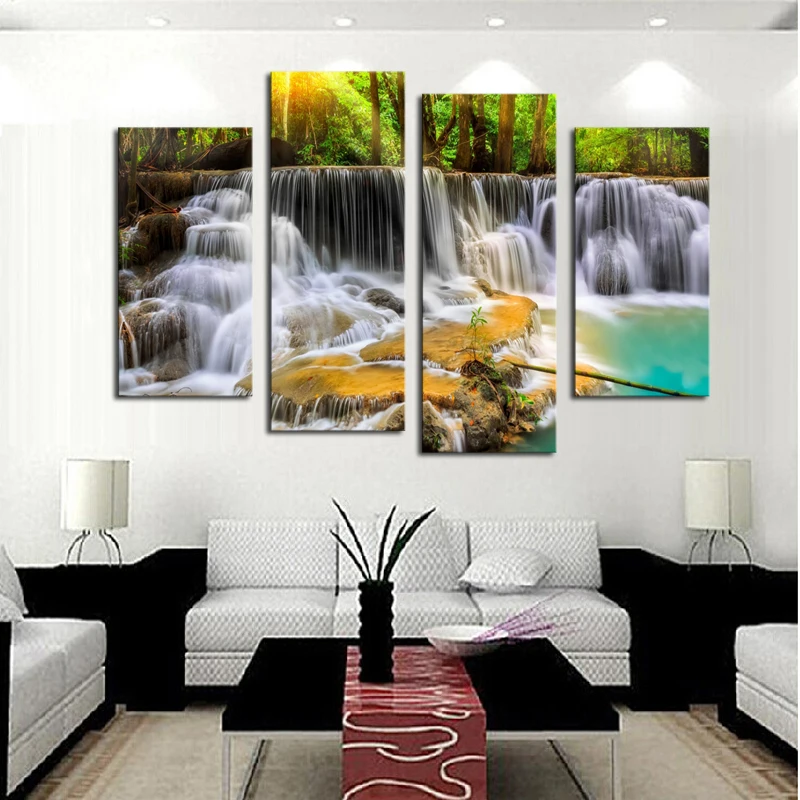 The Waterfall With Tree-1