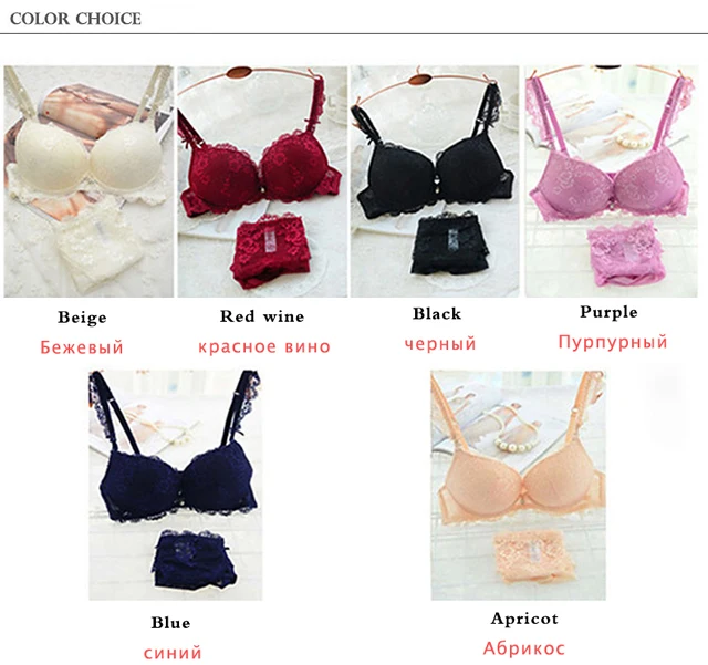 New Women's Underwear Set Lace Sexy Push-up Bra And Panty Sets Bow  Comfortable Brassiere Young Bra Adjustable Deep V Lingerie - Bra & Brief  Sets - AliExpress