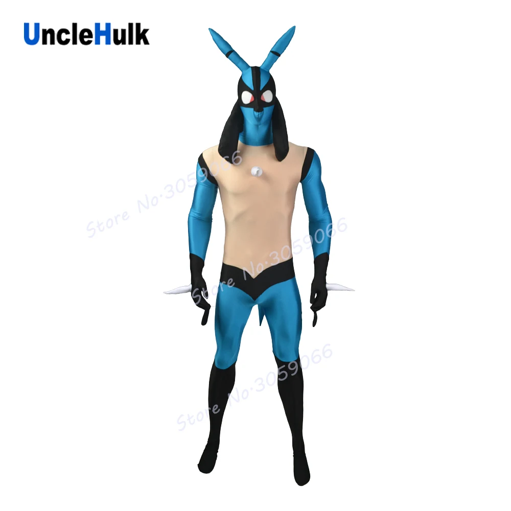 Костюм Лукарио черный и синий костюм из спандекса Zentai | UncleHulk|zentai costumes|spandex lycralucario