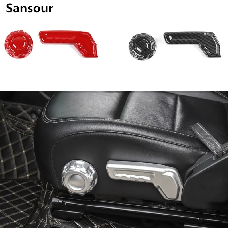Carbon Fiber Car Seat Adjust Decoration Cover Trim For Jeep Wrangler JL 2018 ABS Carbon Fiber Car Seat Adjust Decoration Cover Trim For Jeep Wrangler JL 2018 ABS