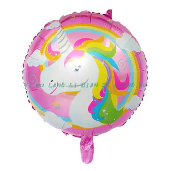 

10pcs/lot New 18 Inch Cartoon Unicorn Ball Children's Birthday Party Supplies Kids Aluminium Foil ballons