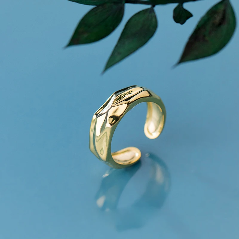 

925 Silver Minimalism Ring Vintage Gold Jewelry Charm Joyas Haut Bague Femme Aneis Ladies Ring Boho Punk Anillos Rings for Women