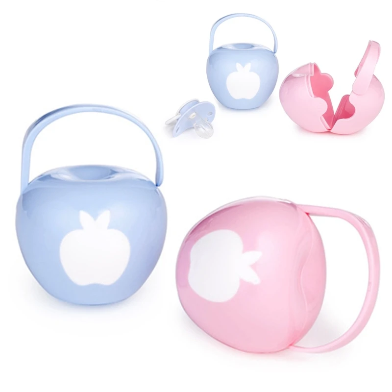 Portable bébé infantile sucette mamelon étui de voyage petite pomme forme boîte de rangement bébé sucette conteneur porte sucette boîte factice