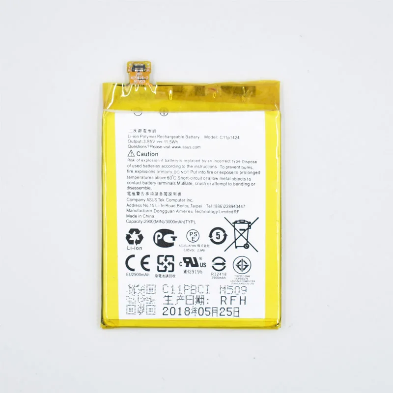 

Hekiy For ASUS ZE551ML Battery C11P1424 3000mAh For Asus Zenfone 2 ZE551ML Battery ZE550ML Z00AD Z00ADB Z00A Z008D