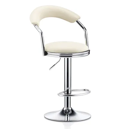 Модный барный стул Луи вращающийся подъемный стул современный минималистичный спинка домашний передний стол - Цвет: White high