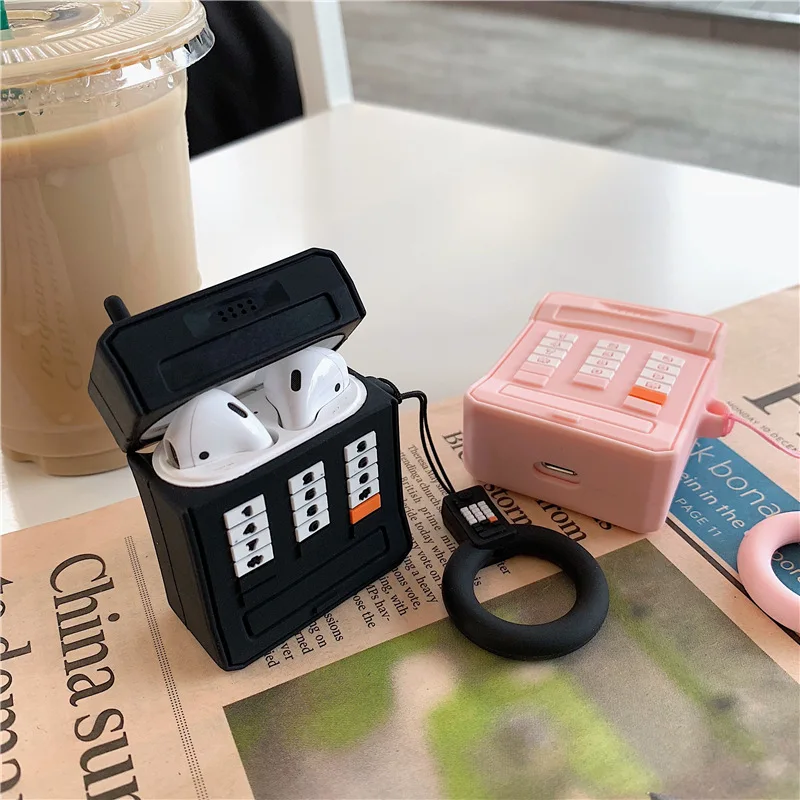 

Cute Cartoon Decorative Silicone Case for Apple Airpods Bluetooth Earphone Case Protector Accessories Protective Cover Key Ring