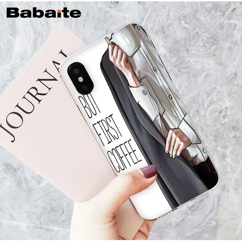 Babaite vogue girl boss Мягкий силиконовый прозрачный чехол для телефона Apple iPhone 8 7 6 6S Plus X XS MAX 5 5S SE XR Чехол для мобильного телефона - Цвет: A8