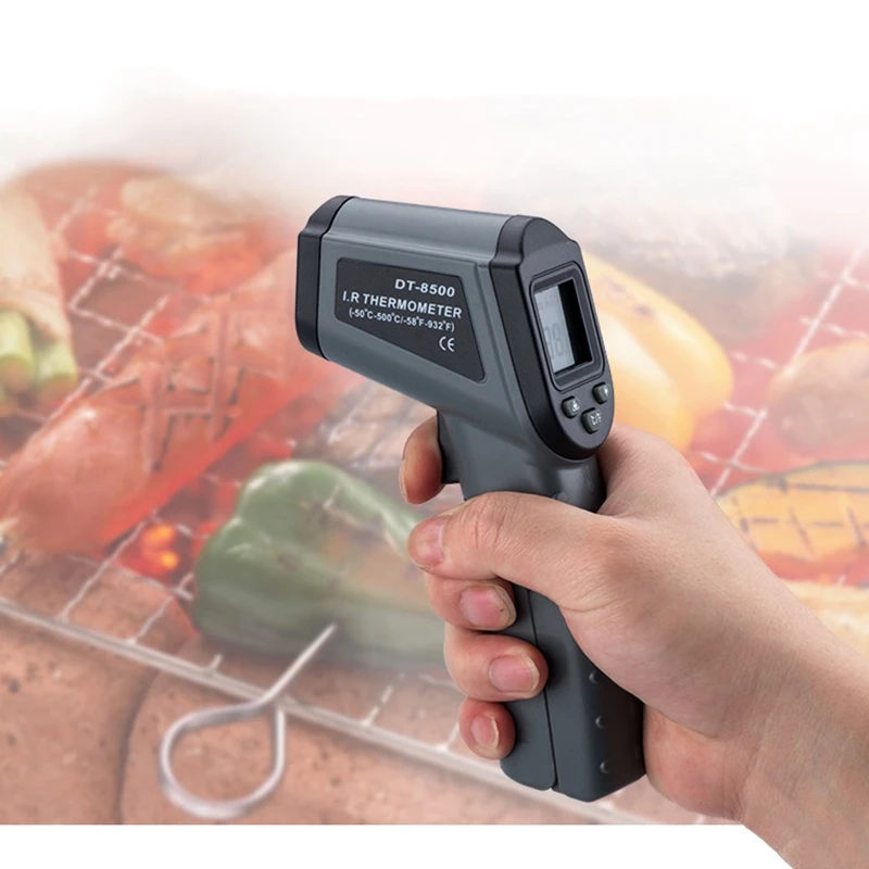 Black DT-8500 ЖК-цифровой ИК инфракрасный термометр измеритель температуры точечный-50~ 500 градусов Бесконтактный термометр - Цвет: Black