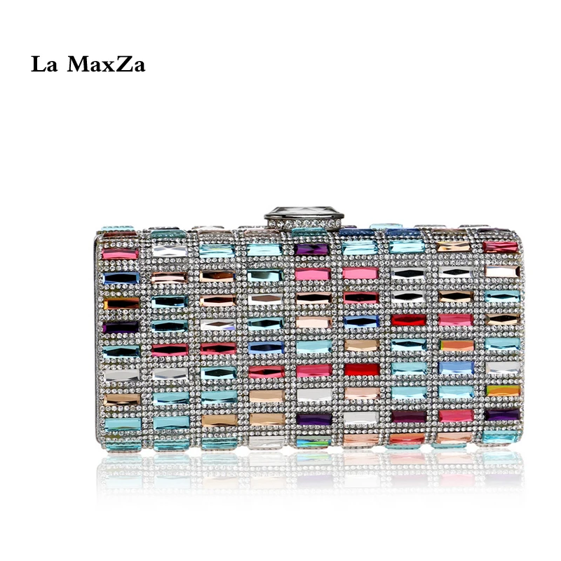 

La MaxZa Bursting Evening Clutch Bag Diamond impregnated Ladies Party Banquet Bag Fashion Gorgeous Dress Dinner Bag
