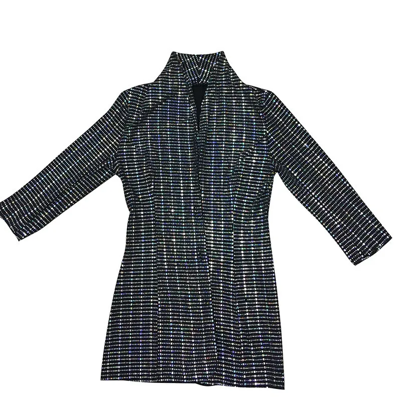 women fashion sequins blazer suits-1