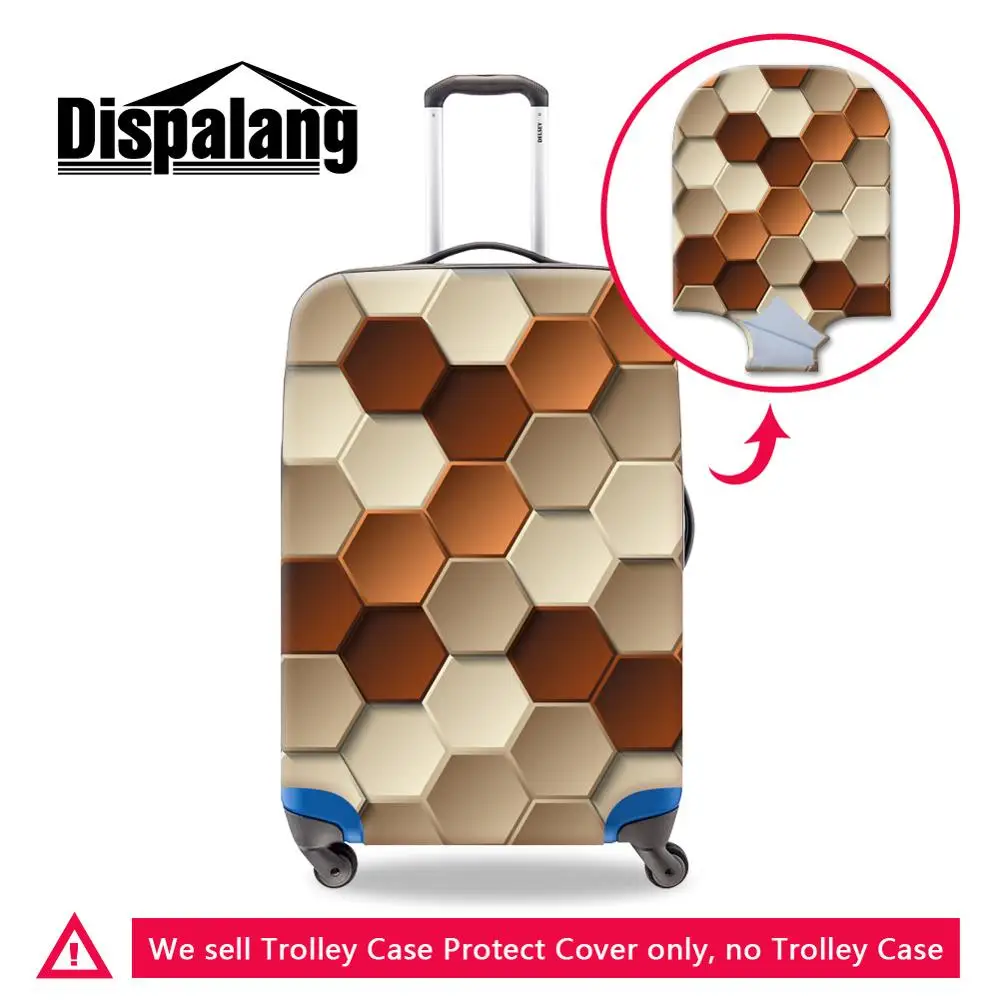 3D Алмазная поверхность печати багажный Защитный чехол для 18-30 дюймов Дорожный чемодан эластичный багажный Защитный пылезащитный чехол на молнии - Цвет: Серый